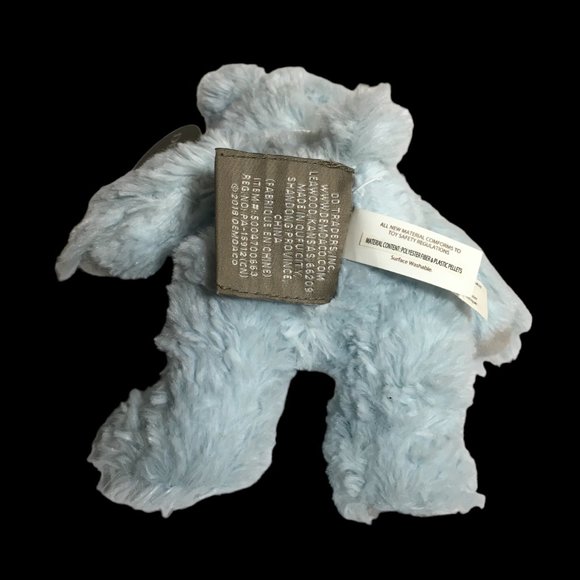 Demdaco Pastel Blue Teddy Bear Plush 8" Stuffed Animal Toy NEW NWT 2018 - Picture 7 of 10